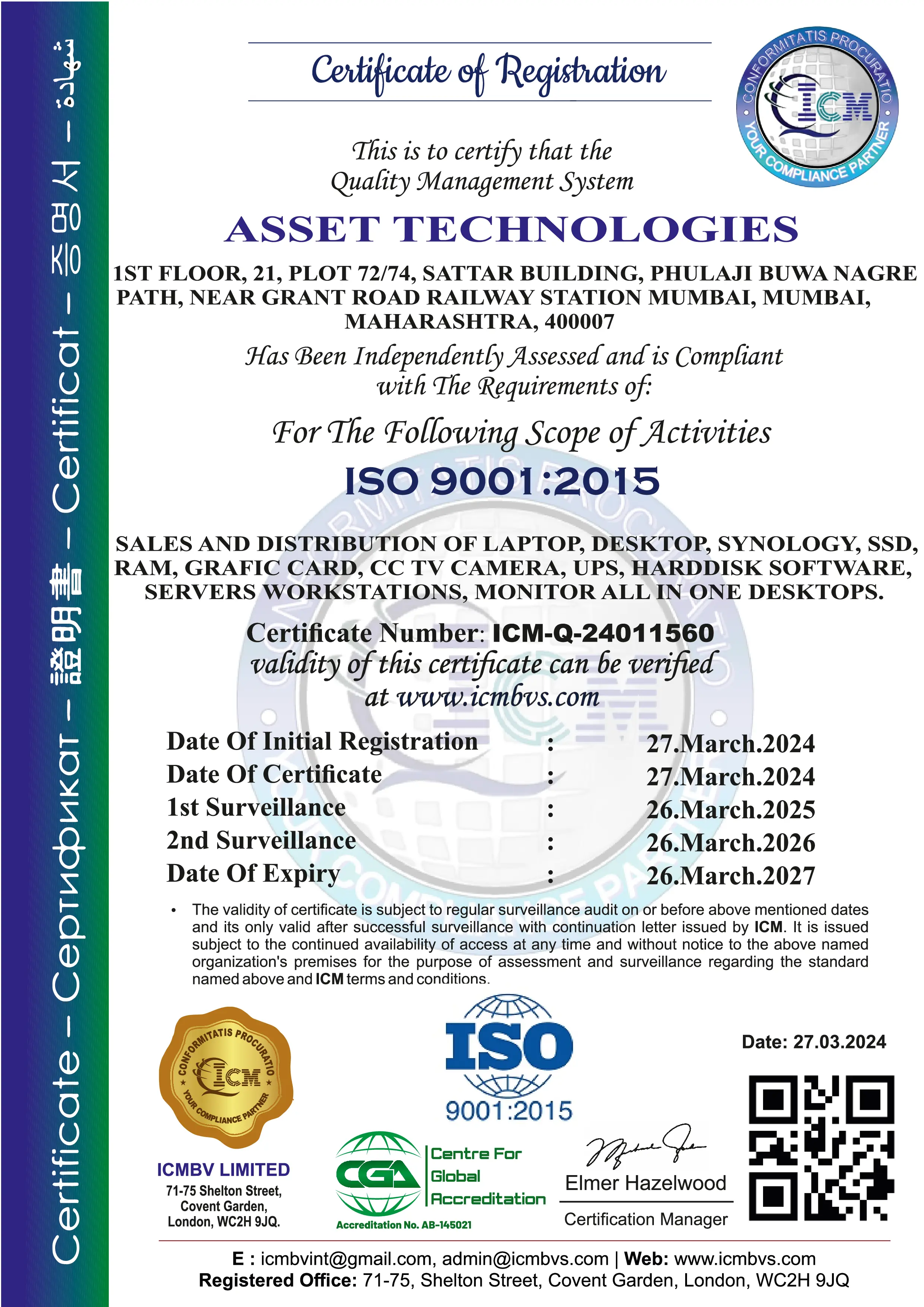 ISO 9001:2015 Quality Management